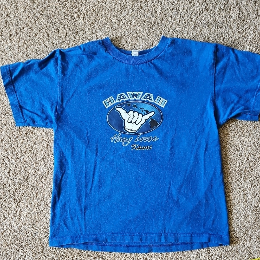 Alstyle Blue Short Sleeve Tee with Surf Graphic